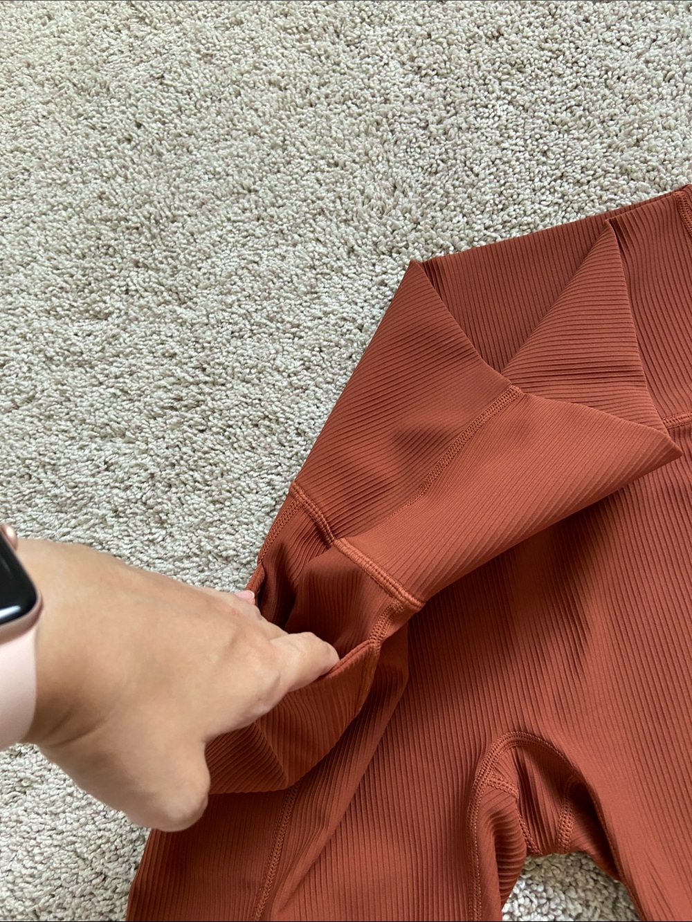 Active by Teal • Rust Ribbed Workout Set - Picture 11 of 16